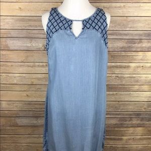 Crown & Ivy Chambray Blue Dress Size 6